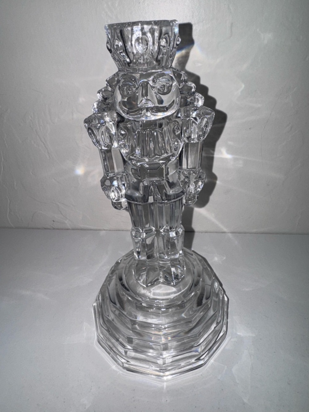 PRINCESS HOUSE Lead Crystal Nutcracker Design Candle Holder